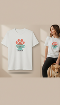 Paws & Coffee Crewneck Tee